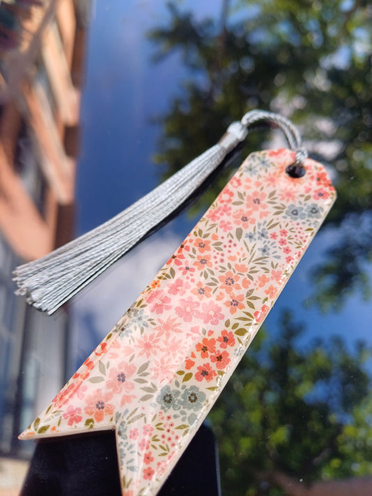 Marcapáginas flores